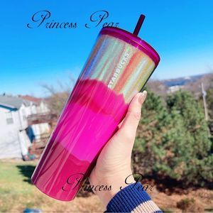 5/$100 Starbucks 2022 Holiday Collection 24oz Iridescent wavy tumbler emerald